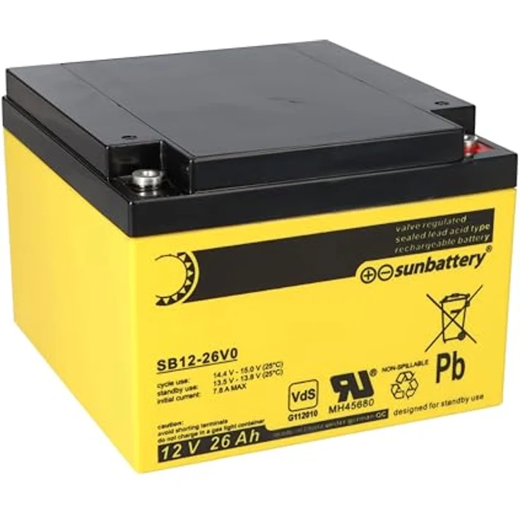 Akkuman.de Ersatzakku kompatibel mit Aritech BS129N 12V 26Ah, zuverlässige Stromquelle für Alarmanlagen – Bild 1