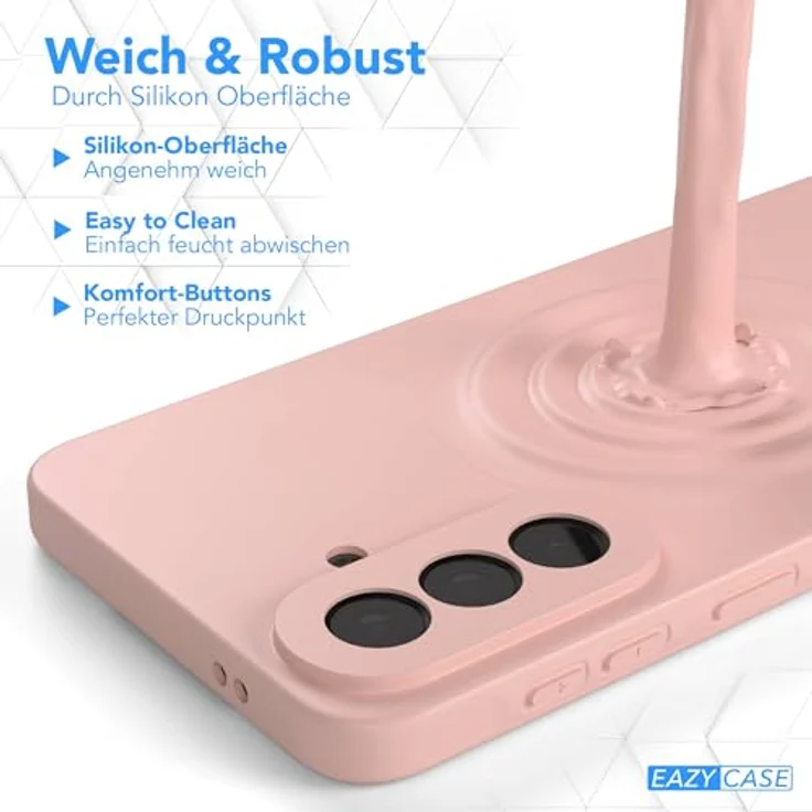 EAZY CASE Silikonhülle für Galaxy A57, Stoßfestes Rosa TPU Case mit Kameraschutz, Dünnes Design und Kabelloses Laden – Bild 5