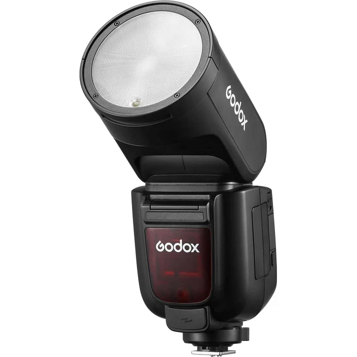 Godox V1PRO-O Aufsteckblitz für Panasonic und Olympus, Leitzahl 76, abnehmbares Blitzmodul, schwarz