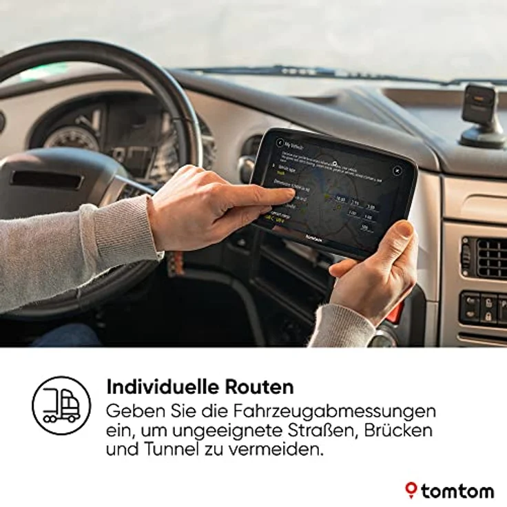 TomTom Go expert Plus 7 Zoll (17,8 cm), LKW-Navigationsgerät mit 32 GB, Wi-Fi-Updates und Sprachsteuerung, schwarz – Bild 2