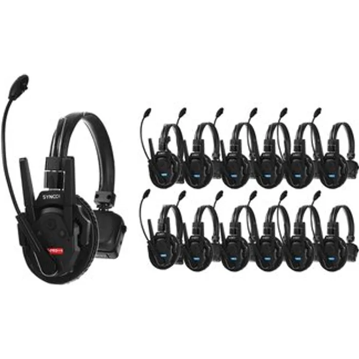 SYNCO Xtalk XPro 13, Wireless Intercom System mit 500m Reichweite, 13 Kopfhörern und AEC-Technologie