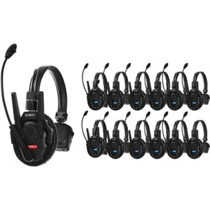 SYNCO Xtalk XPro 13, Wireless Intercom System mit 500m Reichweite, 13 Kopfhörern und AEC-Technologie