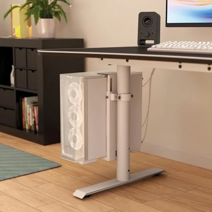 Arozzi Arena PC Mount, Laptop-Zubehör in Weiß mit vielseitigen Montageoptionen – Bild 3