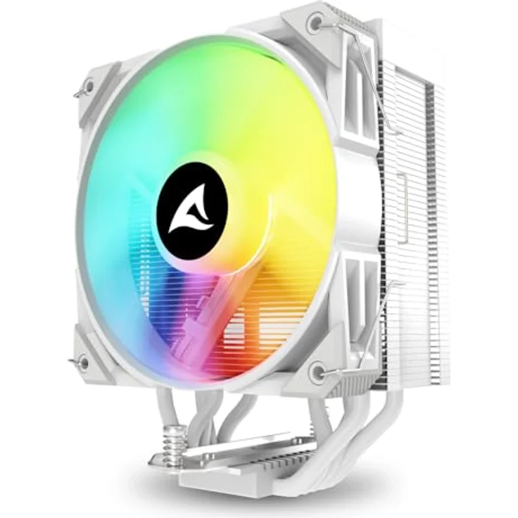 Sharkoon A50 RGB White, CPU Kühler mit 12 cm Lüfter, bis zu 1800 RPM, hoher Luftstrom, Weiss – Bild 3