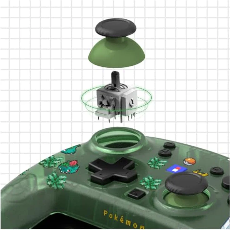 HORI PAD Turbo Wireless Controller - Pokémon Pixel Green - Kabelloser Gaming-Controller mit TMR-Sticks, Bewegungssensoren und bis zu 10 Stunden Akkulaufzeit für Nintendo Switch 2 – Bild 5