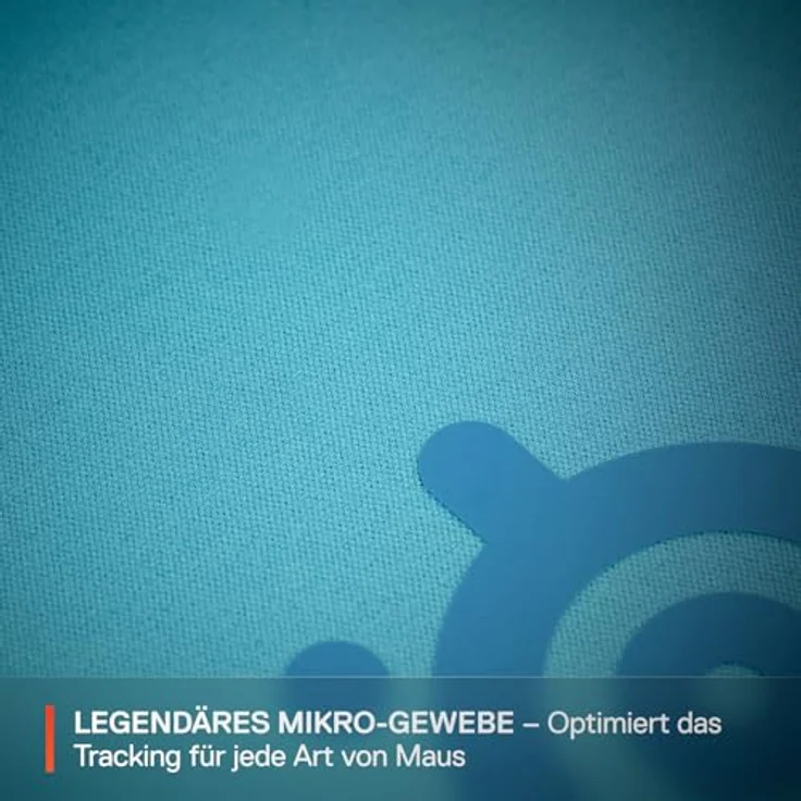 SteelSeries QcK L Aqua, Gaming Mauspad, 450 x 400 mm, rutschfeste Gummibeschichtung, blaue Farbgestaltung – Bild 3