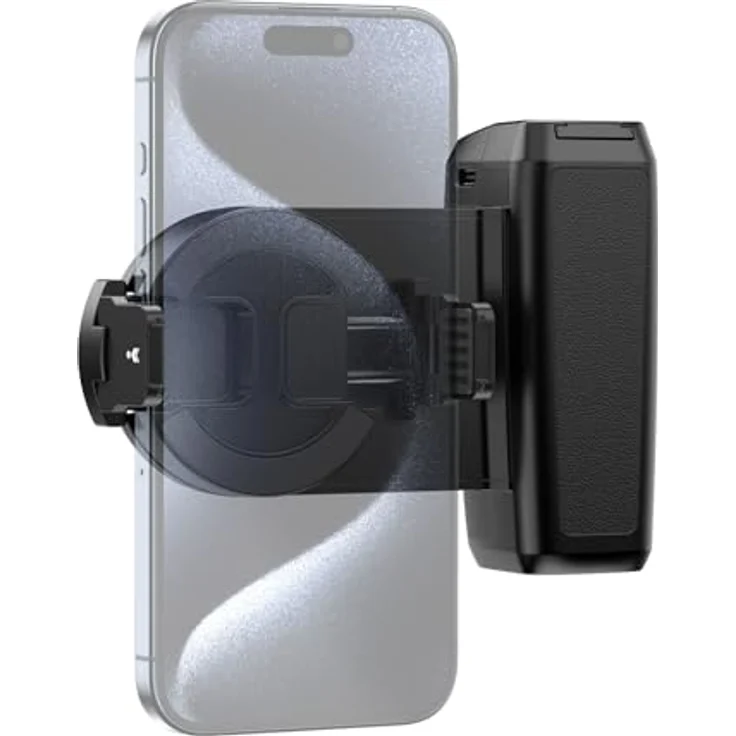 ULANZI MA35, Magnetischer Smartphone Griff mit Bluetooth-Fernbedienung und Spiegel, geeignet für Smartphones von 5 bis 9,5 cm Breite, schwarz – Bild 2