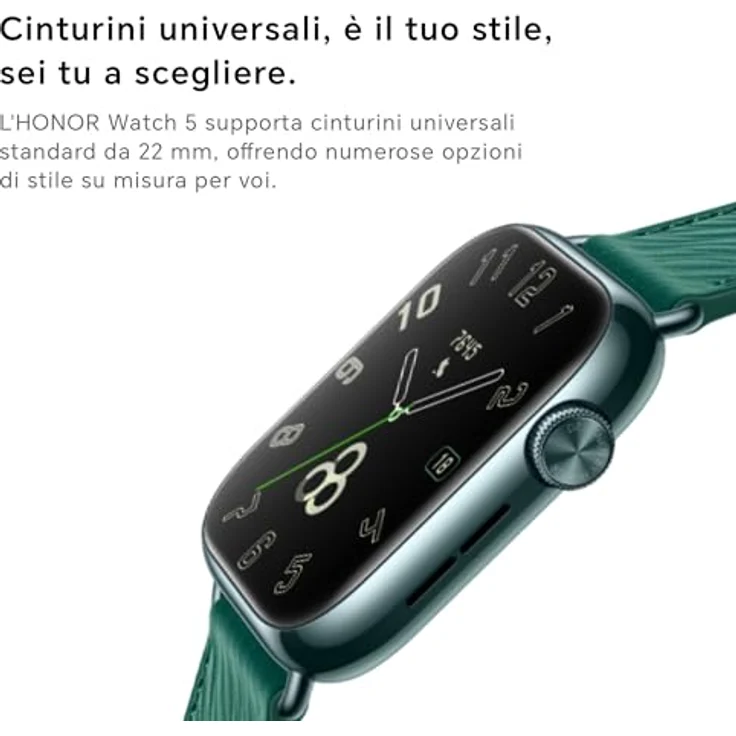 HONOR Watch 5, Schwarz, 1,85 Zoll AMOLED-Display, 15 Tage Laufzeit, GPS-Präzision, Gesundheitsanzeige – Bild 5