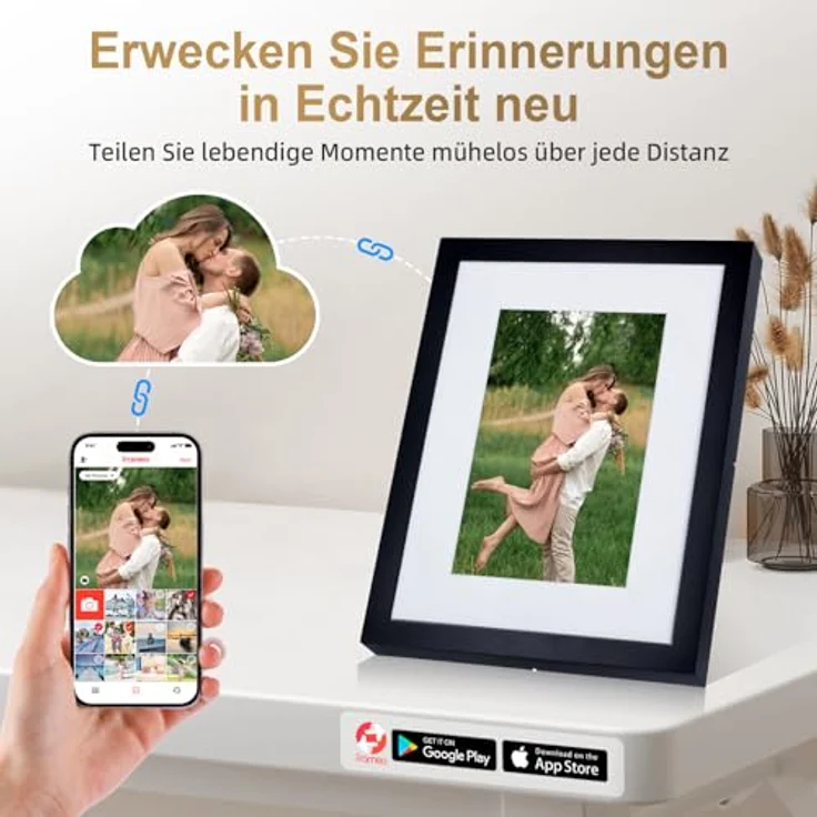 Rollei Smart Frame WiFi 110, Digitaler Bilderrahmen 10,1 Zoll mit 1280x800 IPS Touchscreen, 32GB Speicher und schwarzem Rahmen – Bild 3