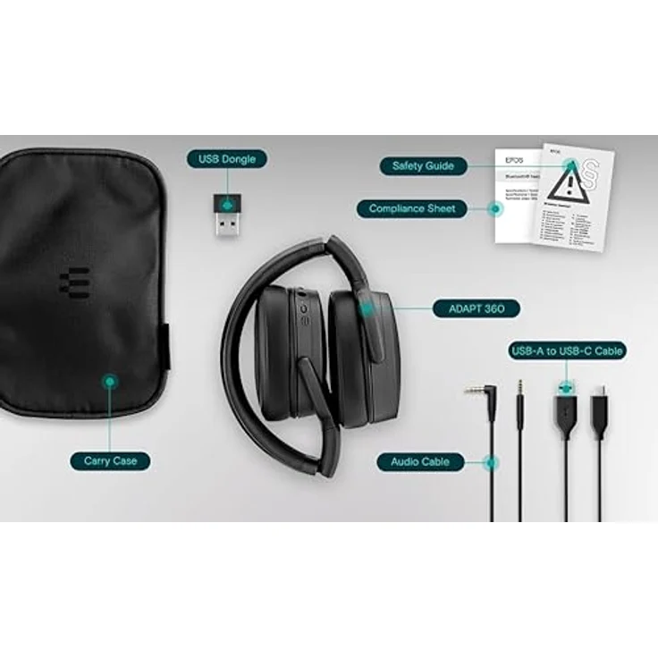 EPOS ADAPT 360 Black, Headset Zubehör für optimale Klangqualität und Komfort – Bild 6