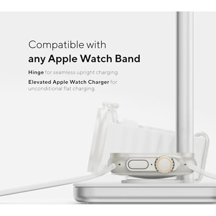 LINQ Connects ProCharge 3in1, Wireless Charger für iPhone, Apple Watch und AirPods, 15 W Schnellladung, Weiss, Silber – Bild 6