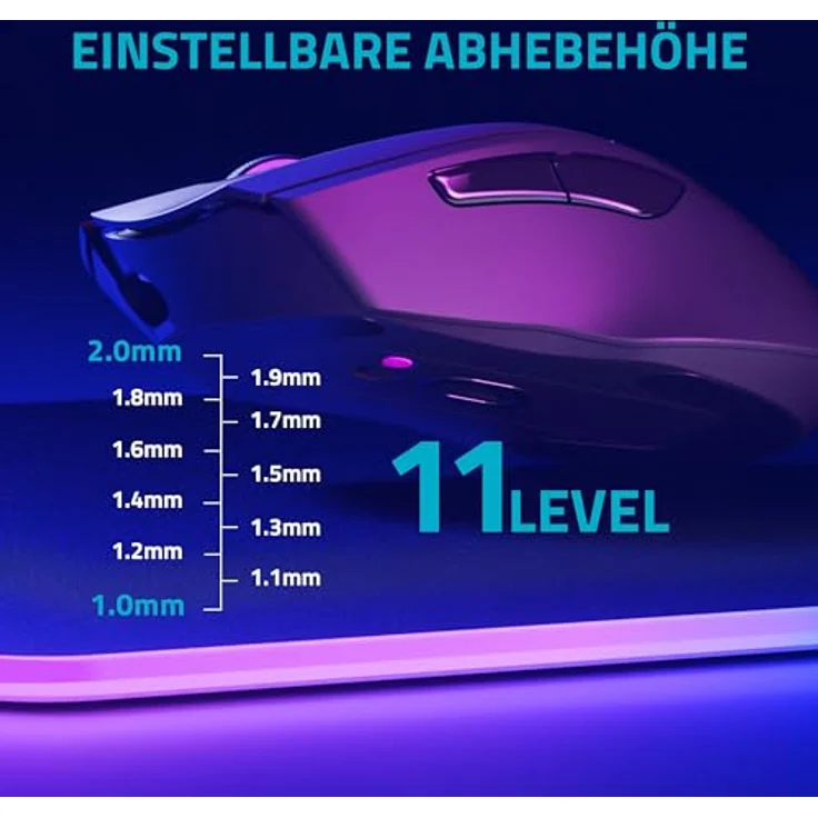 Rapoo V30PRO 4K+8K WL GAMING MAUS SW (Kabellos), Schwarz - Preisvergleich – Bild 9