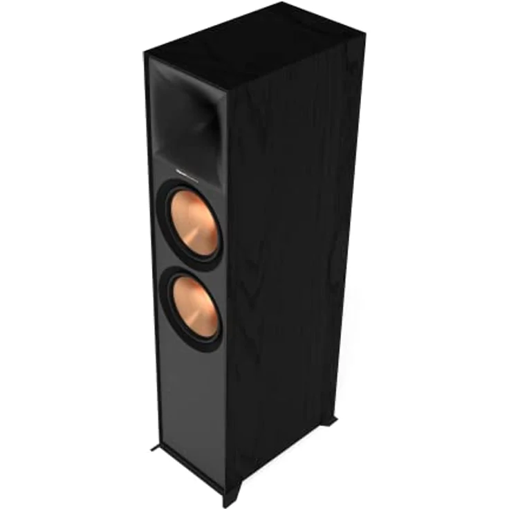 Klipsch R-800F Schwarz, PA-Lautsprecher mit schlankem, modernem Design und vergoldeten Anschlussklemmen – Bild 1