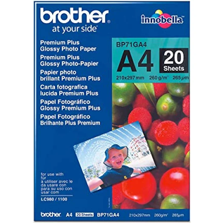 Brother Innobella Premium Plus BP71GA4 - Fotopapier, glänzend - A4 (210 x 297 mm) - 260 g/m2 - 20 Blatt (BP71GA4) – Bild 2