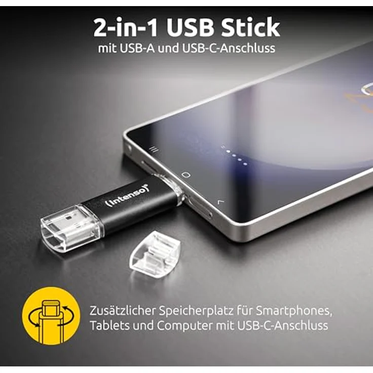 Intenso Twist Line 16 GB USB-Stick, USB-A 3.2, anthrazit – Bild 4