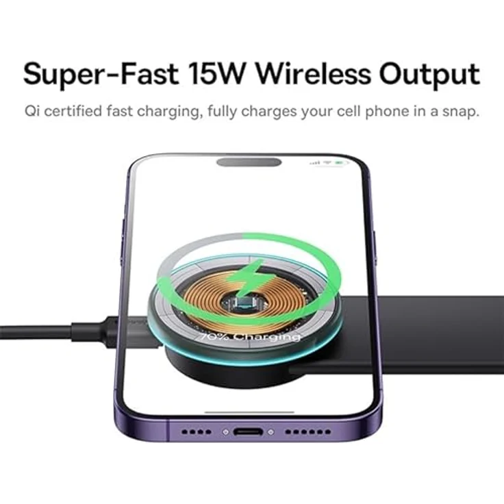 Baseus Wireless Charging Car Mount C02 Pro Series, Wireless Charger mit 15 W Leistung, Schwarz – Bild 5