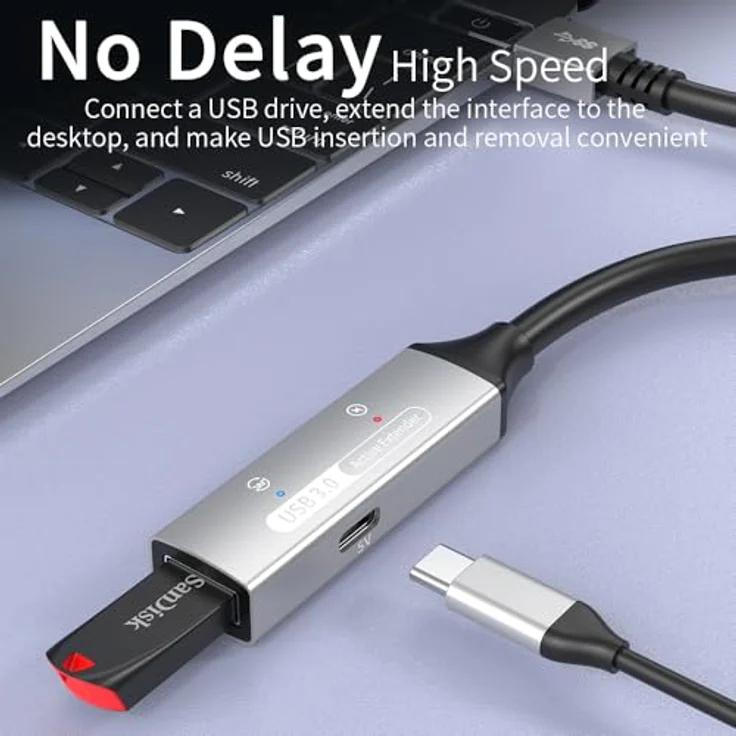 PremiumCord USB 3.2 Gen1 Verlängerungskabel 15m mit Repeater, schwarze Bauweise für optimale Signalqualität – Bild 14