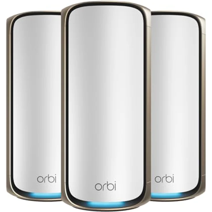 NETGEAR Orbi 970-Serie Quad-Band WiFi 7 Mesh WLAN Set (RBE973S), BE27000 WiFi 7 Router mit 2 Satelliten-Repeatern, Abdeckung von bis zu 660 m², 200 Geräten, 10-Gig-Internetanschluss – Bild 2