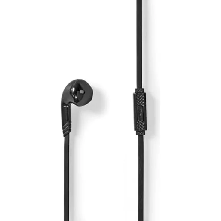 NEDIS Kopfhörer mit Kabel | 3.5 mm | Seillänge: 1.20 m | Eingebautes Mikro | Schwarz – Bild 4