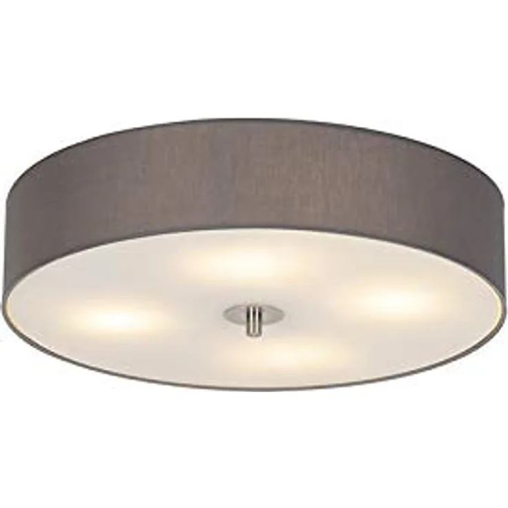 Qazqa Modern Country Deckenleuchte grau 50 cm - 4-flammig LED geeignet E27