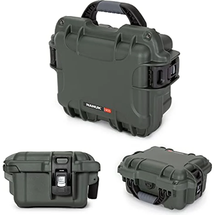 Nanuk 905 Wasserdichter Hartschalenkoffer Mit Plüschschaumeinlage - Olive – Bild 2