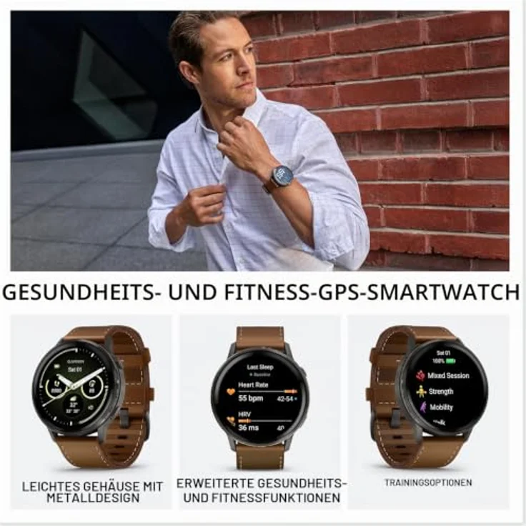 Garmin Venu 4, Smartwatch mit 1.4" AMOLED Touchscreen, 8 GB Speicher, GPS und 10 Tagen Akkulaufzeit – Bild 2