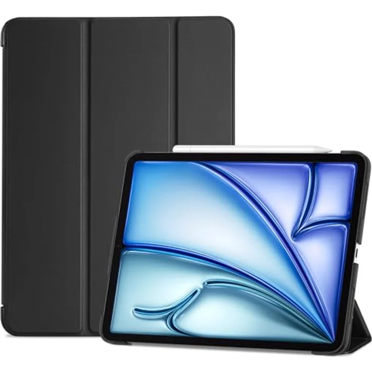 ProCase Hülle für iPad Air 11 Zoll (M4/M3/M2) & 10,9 Zoll (4./5. Gen) - Schwarz, mit automatischem Sleep/Wake und Apple Pencil Unterstützung – Bild 1