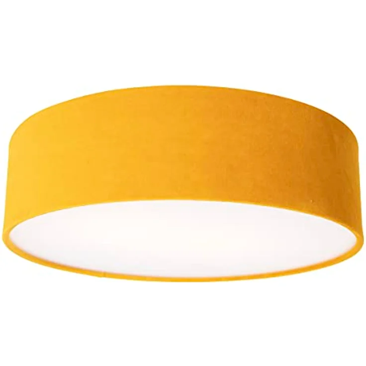 Qazqa - Moderne Deckenleuchte Ocker 40 cm - 2-flammig - LED geeignet E27 – Bild 5