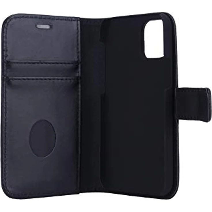 RadiCover - Radiationprotected Mobilewallet Leder iPhone 12 Mini Exclusive 2in1 Magnetcover - Schwarz – Bild 3