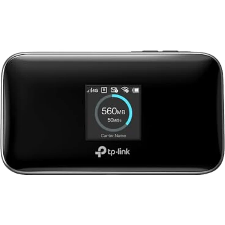 TP-LINK M7750 mobiler WLAN Router, tragbar, Schwarz, TFT-Display 1,44", Unterstützung für Wi-Fi 4 und Wi-Fi 5 – Bild 1
