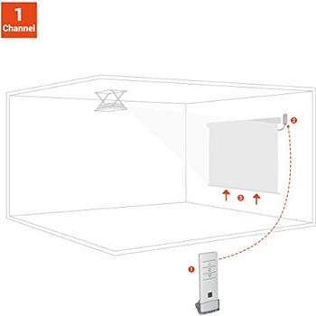 2-Kanal-Funkfernbedienung, 1 Empfänger + 3 Sender Für Rohr-Garagentor