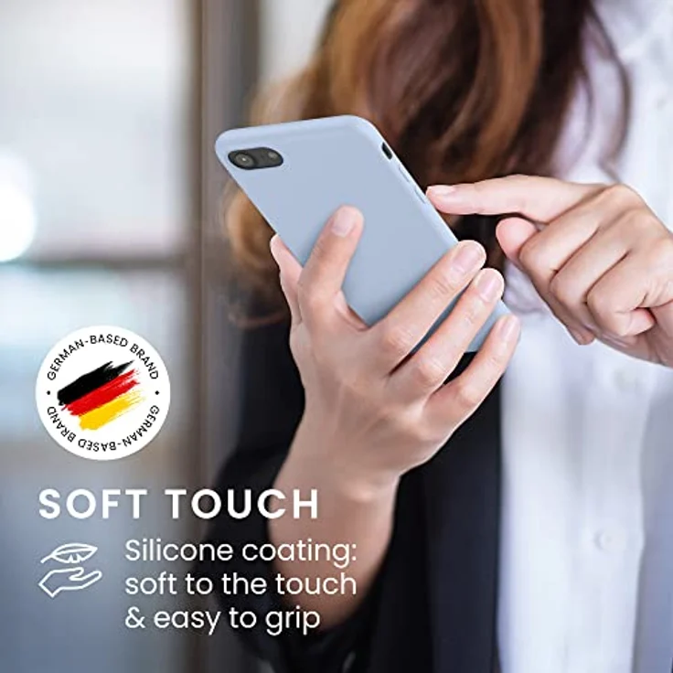 kwmobile TPU Case gummiert für Apple iPhone 7 / 8 Hellblau matt – Bild 4