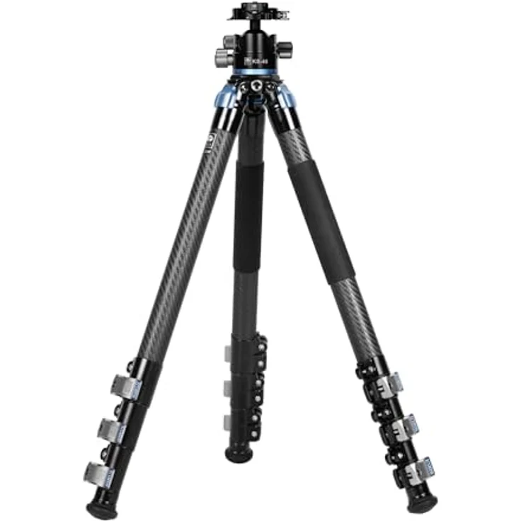 SIRUI SlRUl L-324F Carbon Stativ Reisestativ Kamera mit KS-40 Low Gravity Kugelkopf, 25kg Max. Belastung, Ultraleicht, Kompakt, Schnellverriegelung, für Landschaftsfotografie – Bild 1