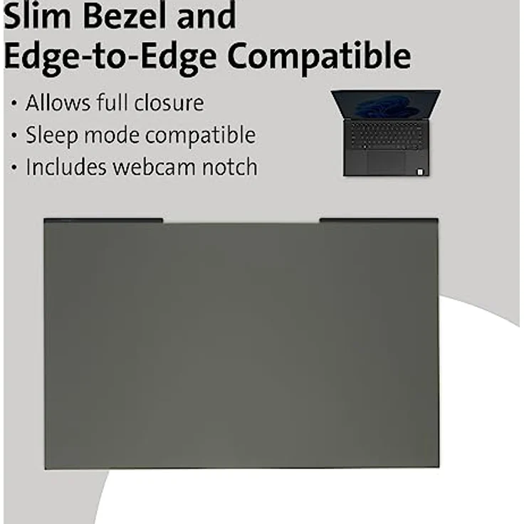 Kensington Magnetische Blickschutzfolie - MagPro 15,6 Zoll 16:10 Displayschutzfolie für mehr Privatsphäre, mit Blaulichtfilter, auch für ultradünne Laptops (K55255WW) – Bild 3