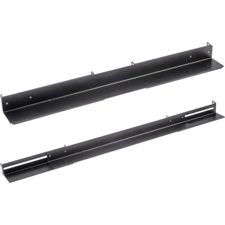 VALUE Gleitschienen, 1 Paar, tiefenvariabel 610-935 mm, schwarz