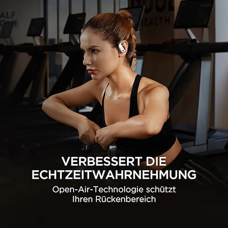1MORE Fit S50 Open Ear Kopfhörer 5.3 Bluetooth, Sport Kopfhörer Kabellos mit Mikrofon, True Wireless Earbuds, Schnellladung, 38 Stunden Spielzeit, ENC Anruf Noise Cancelling, IPX7 Wasserdicht Ohrhörer – Bild 5