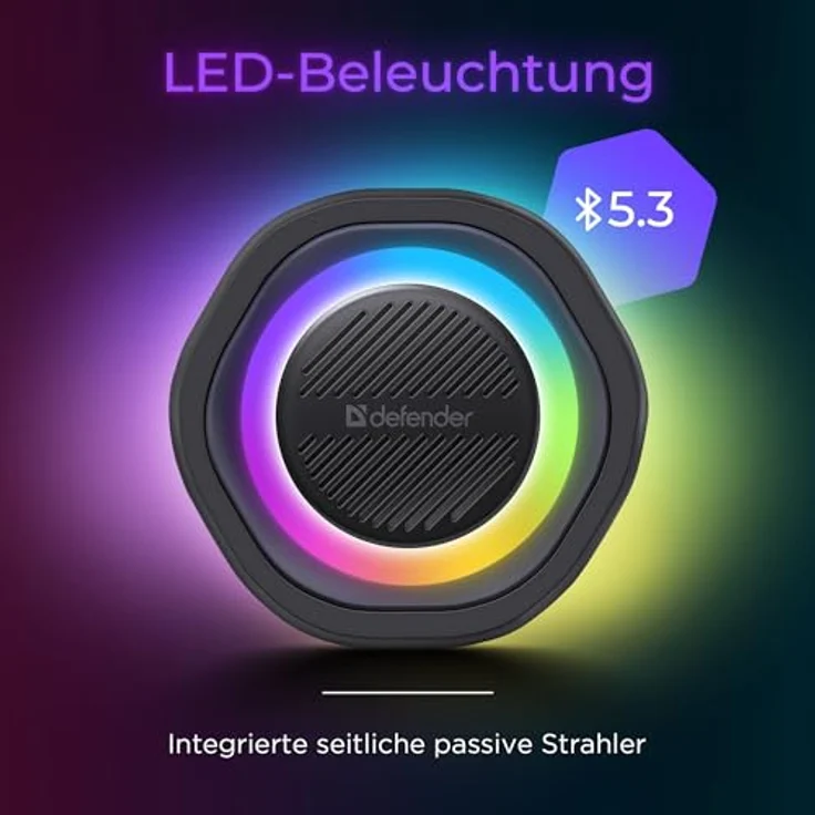 Defender Enjoy S800, Bluetooth-Lautsprecher 20W mit MP3, FM, SD, USB, TWS und IPX5, Schwarz – Bild 2