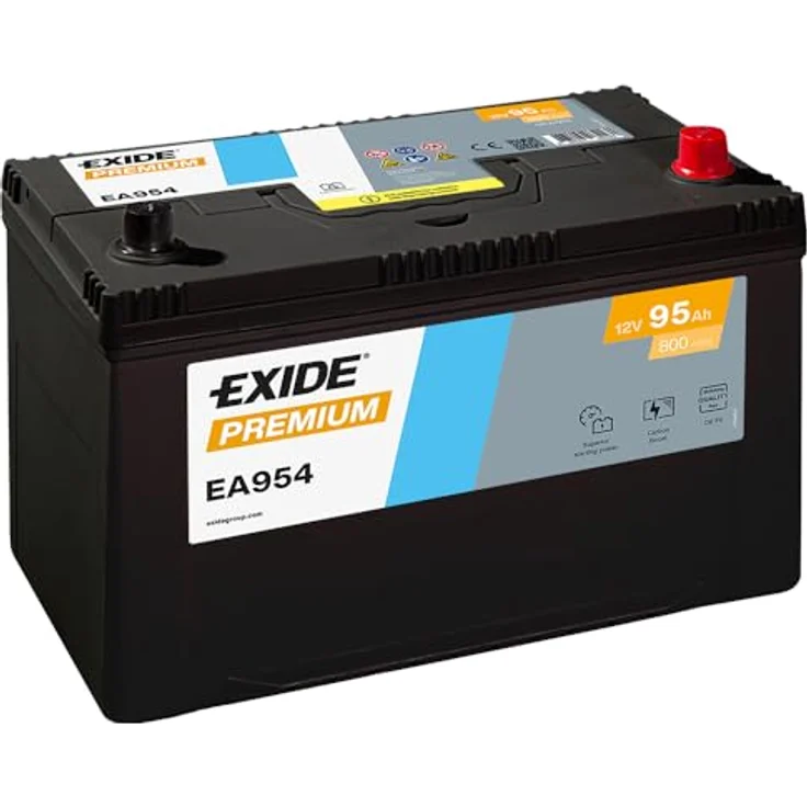 Exide EA954 Premium Carbon Boost, 12V Autobatterie mit 95Ah und 800A Kälteprüfstrom, Pluspol rechts, inkl. 7,50 Pfand – Bild 2