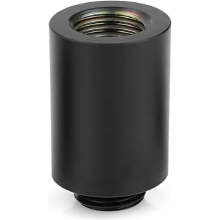 Thermal Grizzly DeltaMate MF28, 28 mm Extender G1/4 Zoll Fitting in mattschwarz, CNC Messing, für Custom-PC Wasserkühlung, Made in Europe