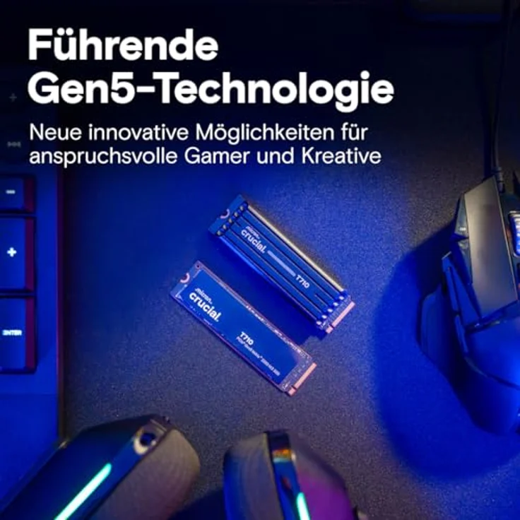 Crucial T710 SSD 1TB M.2 NVMe PCIe 5.0, bis zu 14.900 MB/s Lesen, 13.700 MB/s Schreiben, interne Festplatte für Laptop und Desktop PC, TLC NAND, CT1000T710SSD8-01 – Bild 4