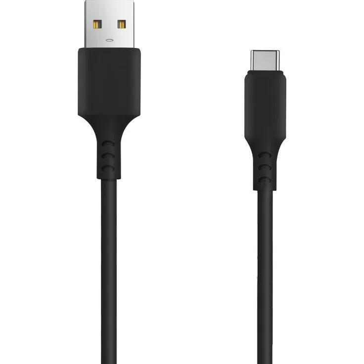 Setty Schnellladekabel 15W USB-C, 1m, 3A, Schwarz - Schnelles Laden und Datenübertragung