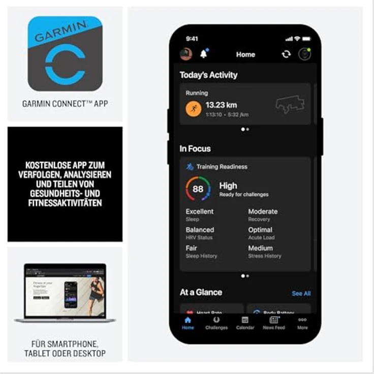 Garmin Instinct 3, 45mm AMOLED Multisport-Smartwatch mit 1,2" Display, 18 Tagen Akkulaufzeit, 80+ Sport-Apps, GPS, LED-Taschenlampe, wasserdicht – Bild 5