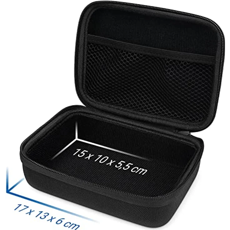 deleyCON Hardcase Tasche für GoPro Actionkamera & Zubehör, robust mit Staub-, Aufprallschutz und Spritzwasserschutz, Schwarz, Größe M – Bild 3