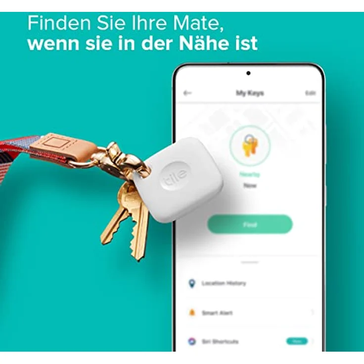 Tile Mate (2022) Bluetooth Schlüsselfinder, 2er Pack, 60m Reichweite, inkl. Community Suchfunktion, iOS & Android App, Alexa & Google Home kompatibel, schwarz – Bild 3