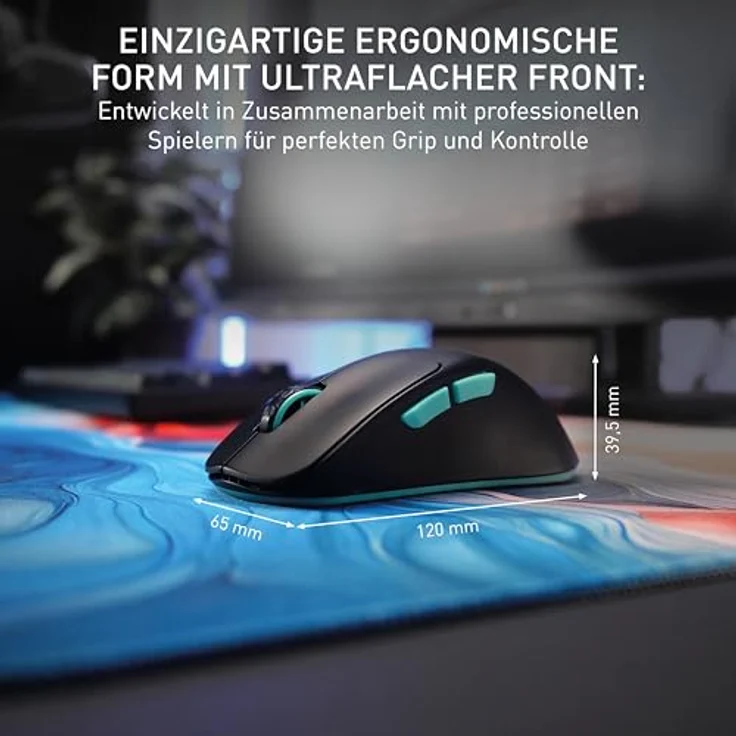 CHERRY XTRFY M64 Pro Wireless Gaming-Maus, 2,4 GHz Funk, 8K-Mouse, Schwarz – Bild 2