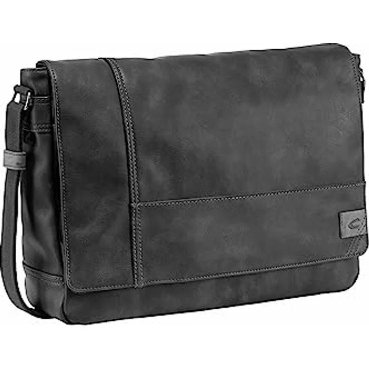 camel active Laos Messenger, 40cm Laptoptasche mit integriertem Laptopfach, Kunstleder, grau, für Herren – Bild 1