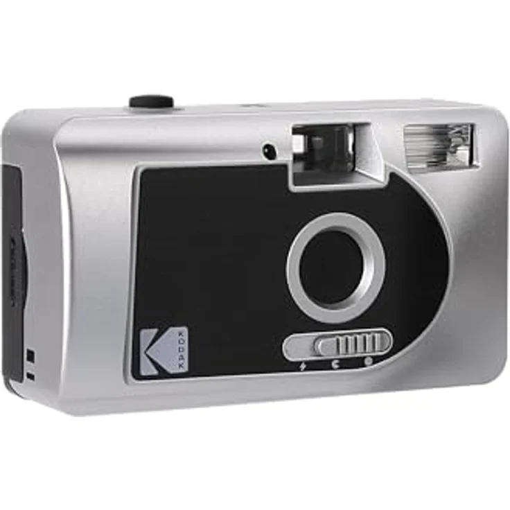 Kodak S-88, motorisierte 35 mm Filmkamera mit Selbstaufziehfunktion, Silber/schwarz – Bild 2