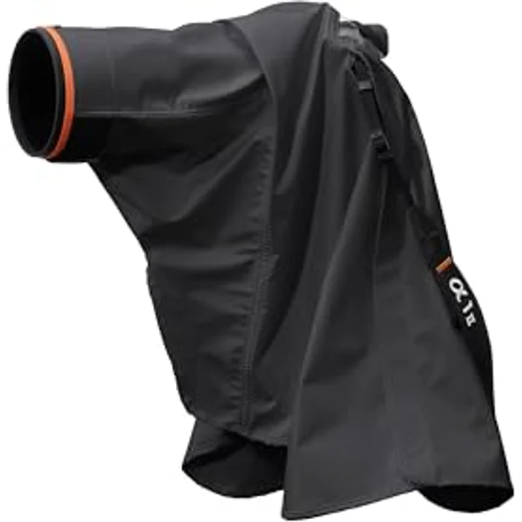 Sony LCR-EL, Wetterfeste Regenhülle für Kamera & Objektiv, Atmungsaktives Material, Sichtfenster, Schnellverschluss, Schwarz – Bild 1