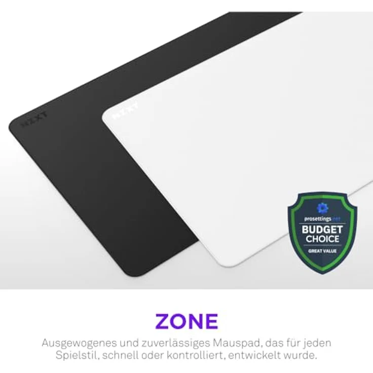 NZXT Zone L Mauspad, Mikrogewebestoff mit optimierter Geschwindigkeit und Kontrolle, 400 mm x 400 mm – Bild 3
