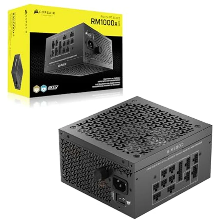 Corsair RM1000x Shift, 1000 Watt ATX 3.1 Netzteil mit 80 Plus Gold Zertifizierung, schwarz, 140 mm, vollständig modular – Bild 9